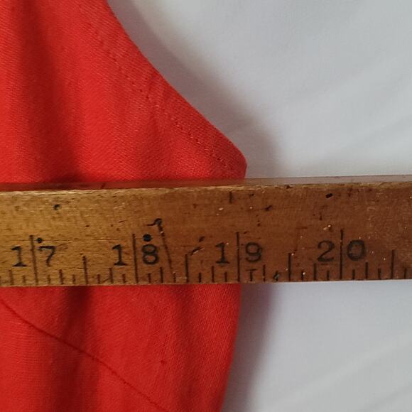 Sail to Sable- Women's Red Sleeveless Classic Tunic- 55% Linen- size Large - Picture 5 of 8